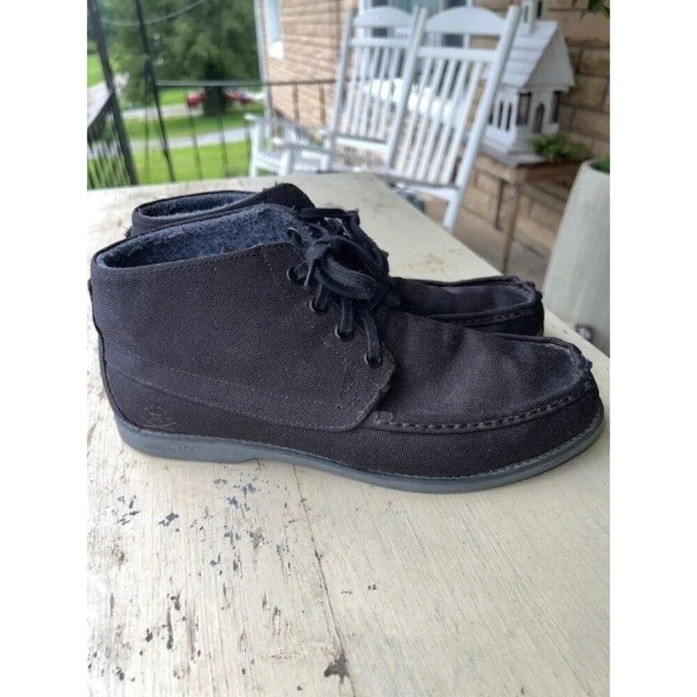 Adidas Ransom Black Canvas Laced Ankle Mid-Cut Moc Boots Men's Sz 10M